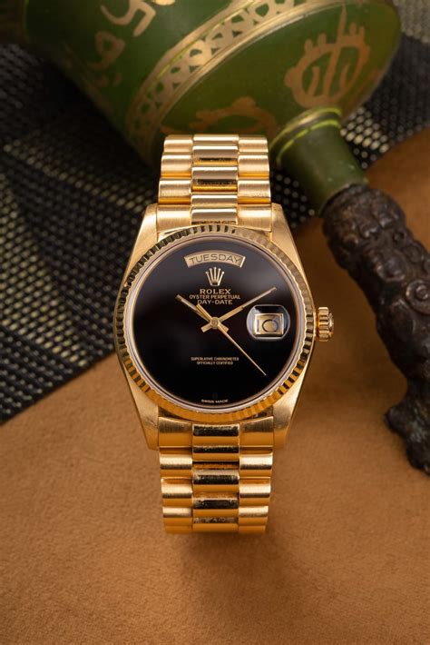 gold rolex onyx dial|Rolex day date lapis dial.